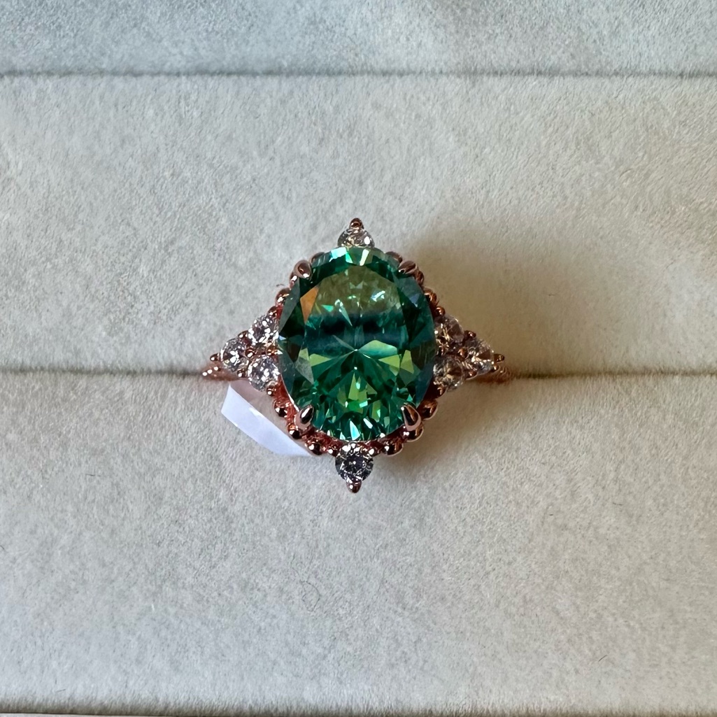 Lab Created Paraiba  Lab Created Diamond